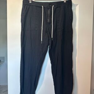 Women's Black Drawstring Ankle Pants